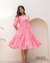 Lucaya Vol 28 Kota Checks Digital Printed Flared Designer One Piece Orders In India
